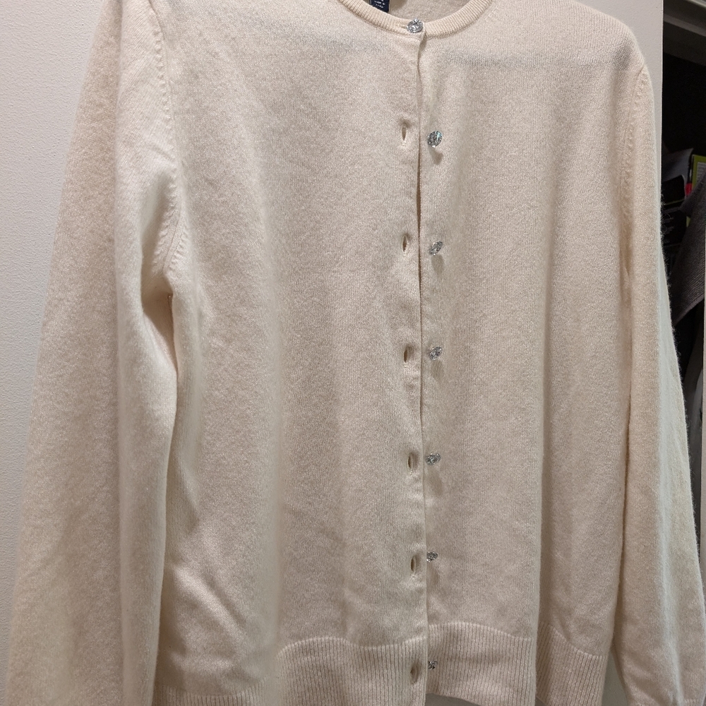 Lands End cashmere cardigan ,L